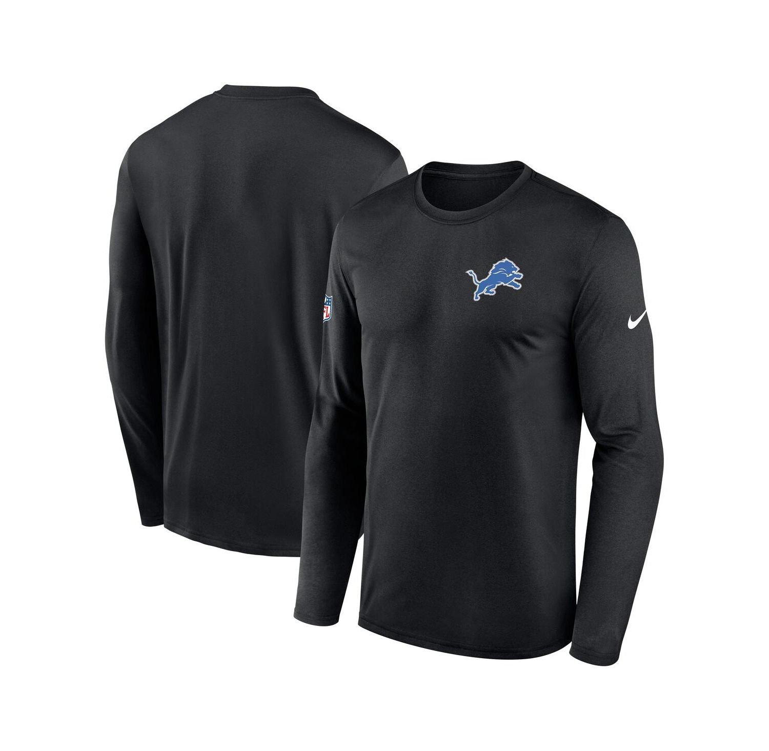 Men's Black Detroit Lions Legend Small Logo Performance Long Sleeve T-Shirt