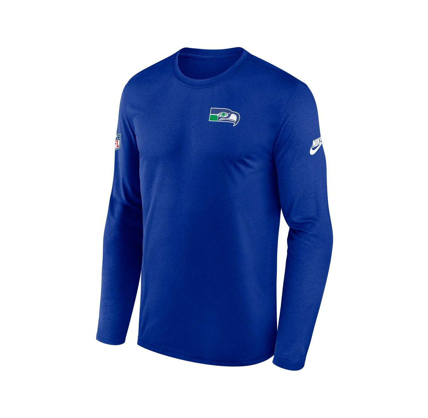 Men's Royal Seattle Seahawks Legend Small Logo Performance Long Sleeve T-Shirt