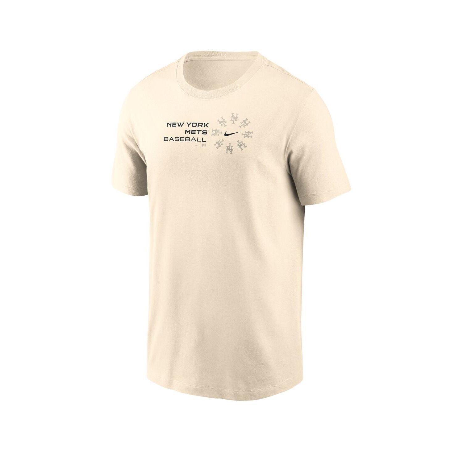 Men's Natural New York Mets Pinwheel Lockup T-Shirt