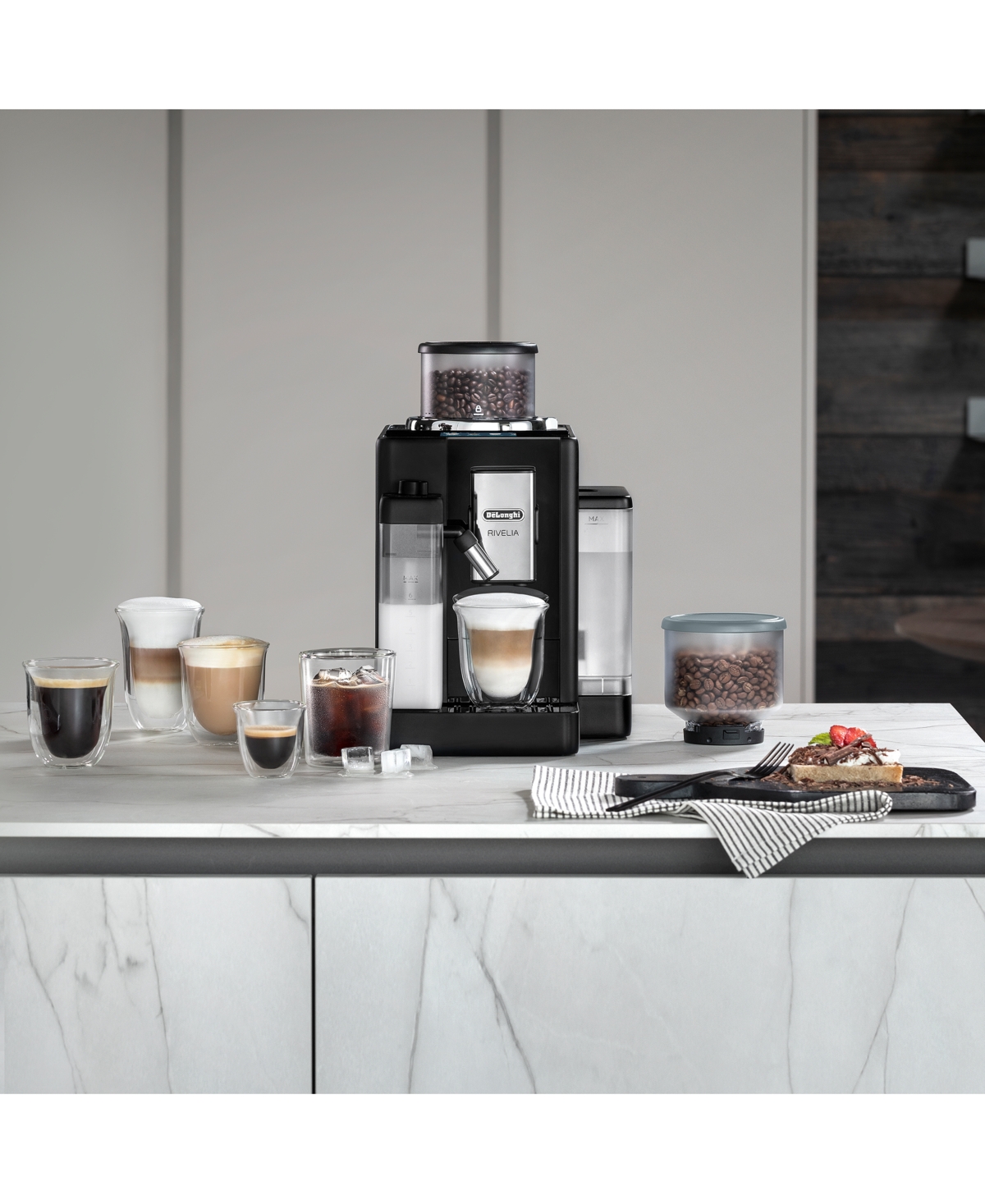 Delonghi Rivelia Automatic Espresso Machine In Black