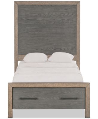 Portmore 3pc Twin Storage Set (Panel Bed, Small Dresser & 1-Drawer Nightstand with soft close drawers), Created for Macy's