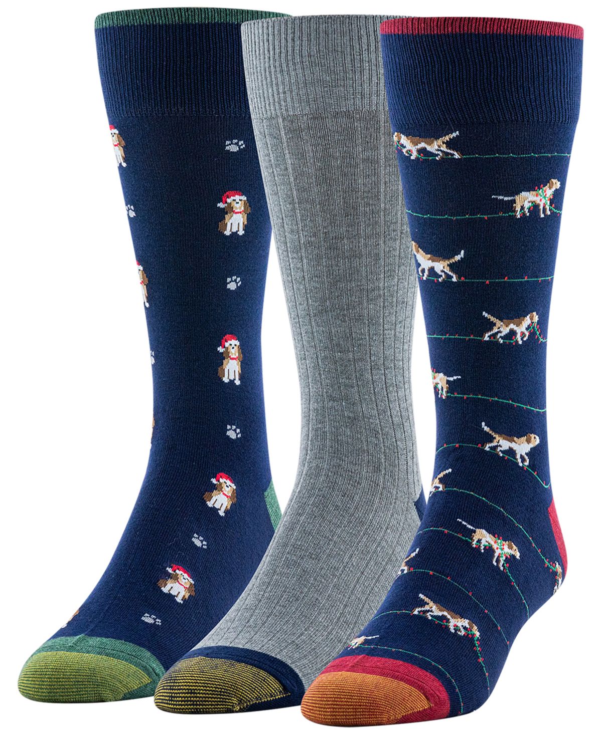 Мужские носки Holiday Hound Crew с усиленным носком из 3 упаковок