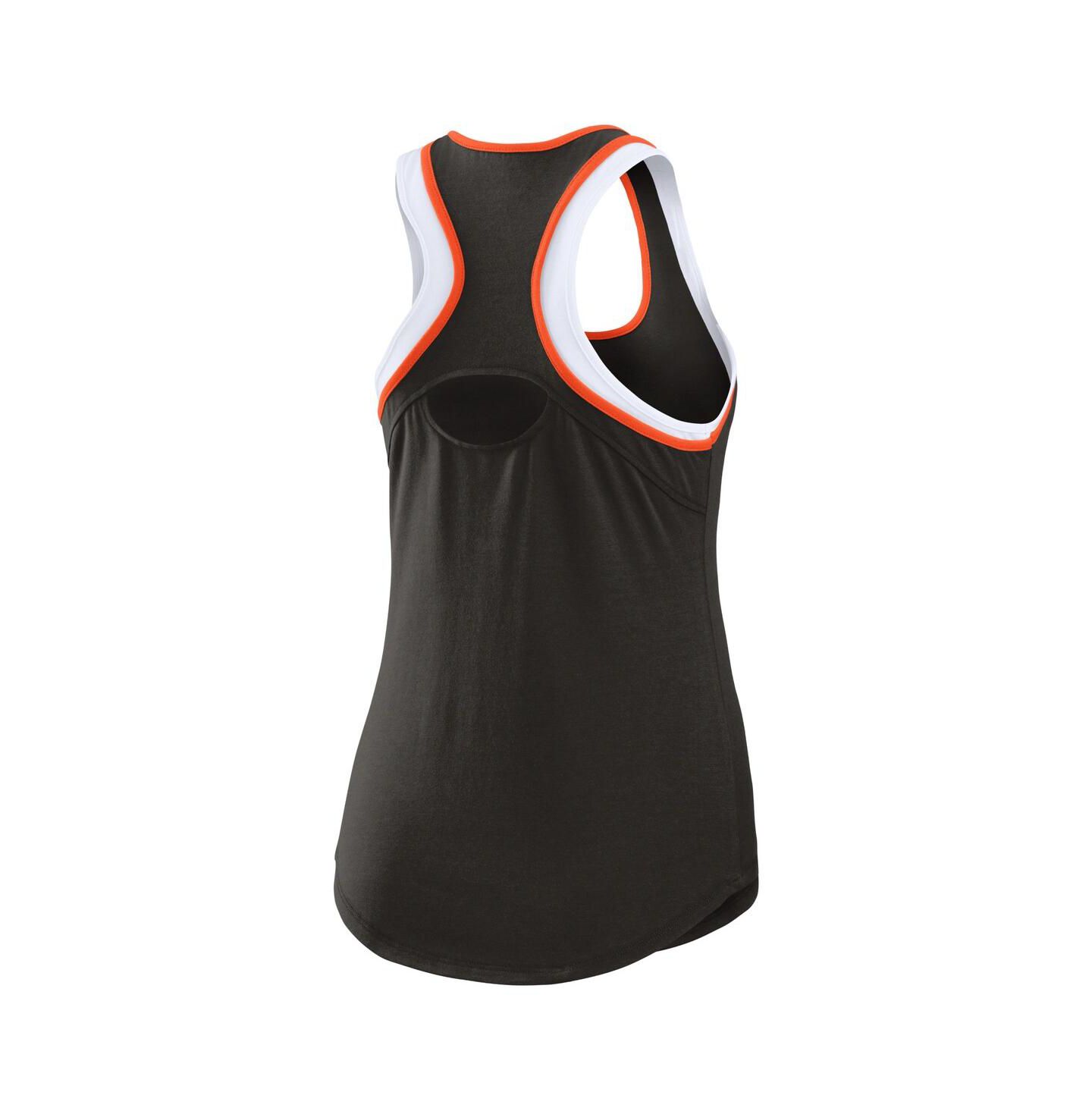 Женский топ WEAR by Erin Andrews Black San Francisco Giants Color Block Racerback — фото 3