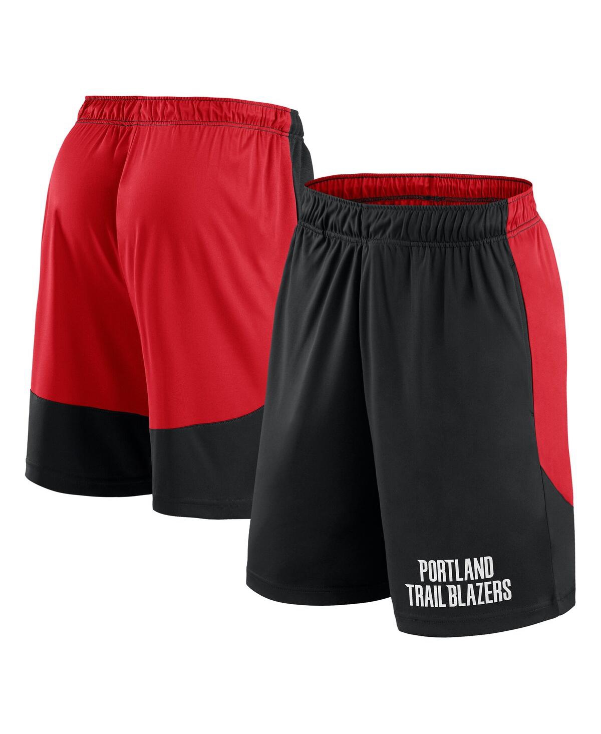 Men's Black/Red Portland Trail Blazers Launch Performance Shorts - Black, Red