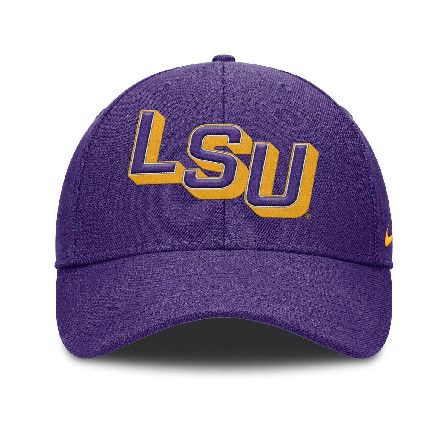 Men's Purple LSU Tigers Slanted Primetime Rise Performance Adjustable Hat