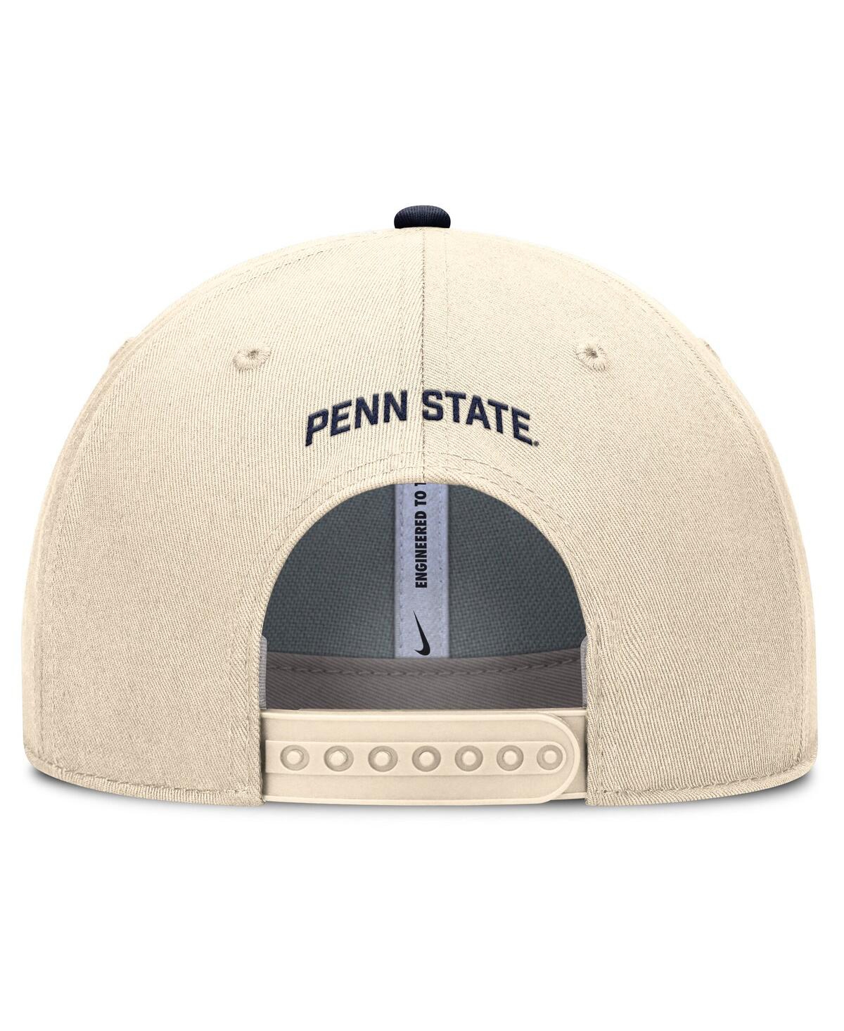 Nike Natural Penn State Nittany Lions Rise Primetime Performance Trucker Adjustable Hat In Brown