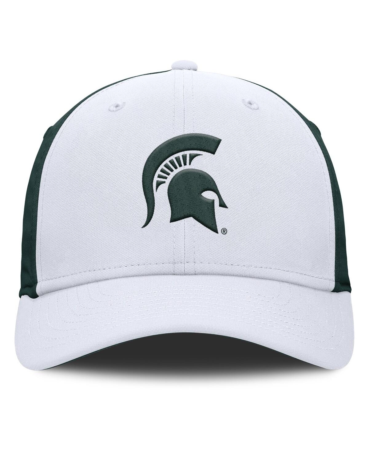 Nike Men's White/green Michigan State Spartans 2025 Sideline Rise Local Performance Flex Hat In Multi