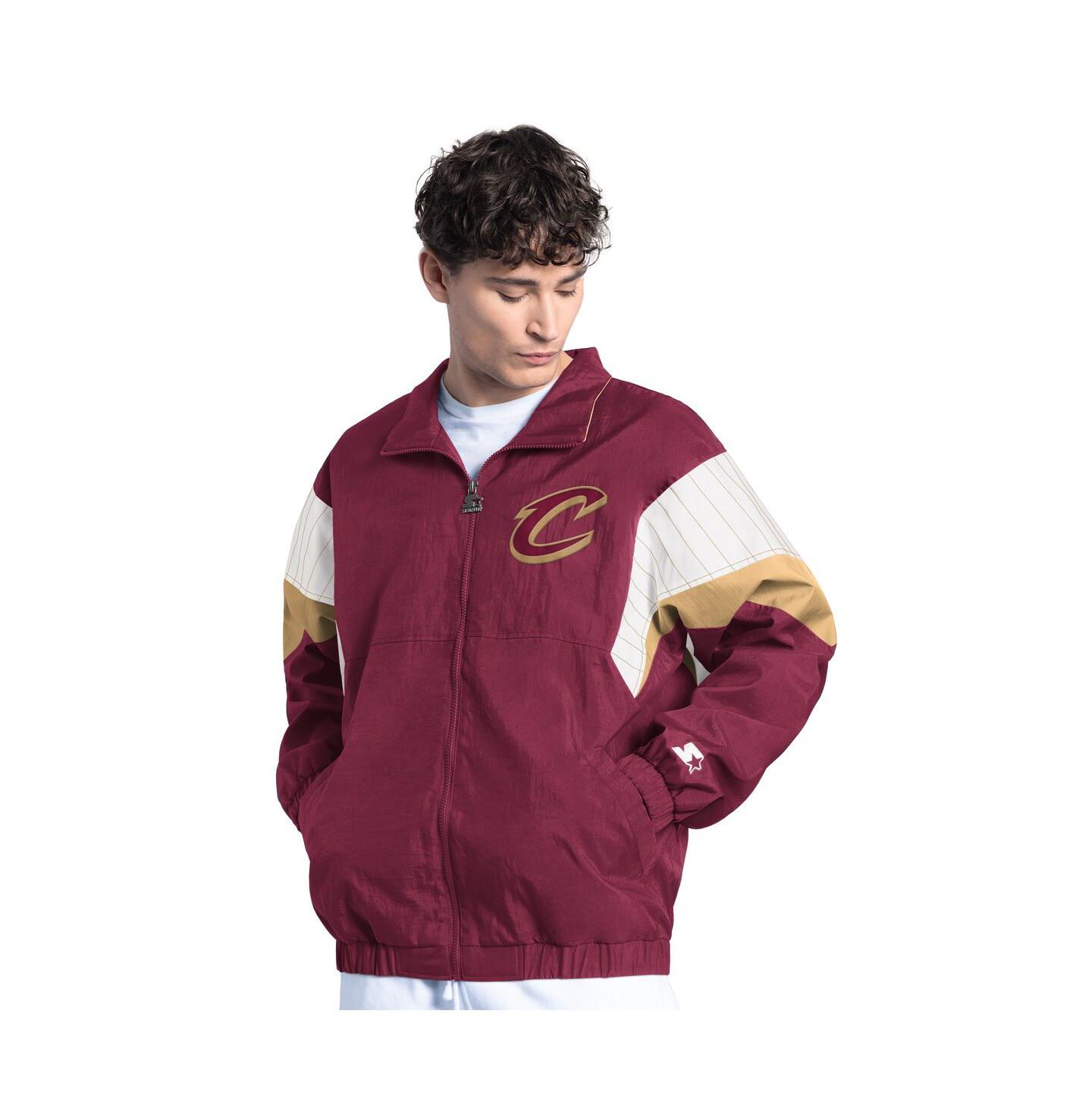 Мужская куртка Starter Wine Cleveland Cavaliers Yard Line Full-Zip — фото 1