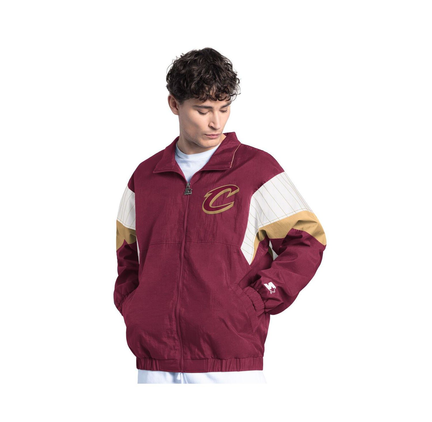 Men's Wine Cleveland Cavaliers Yard Line Full-Zip Jacket