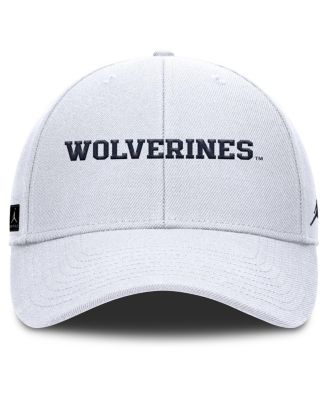 Men's White Michigan Wolverines 2025 On-Field Rise Performance Adjustable Hat