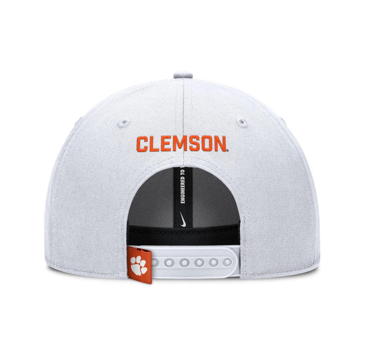 Men's White Clemson Tigers 2025 On-Field Rise Performance Adjustable Hat