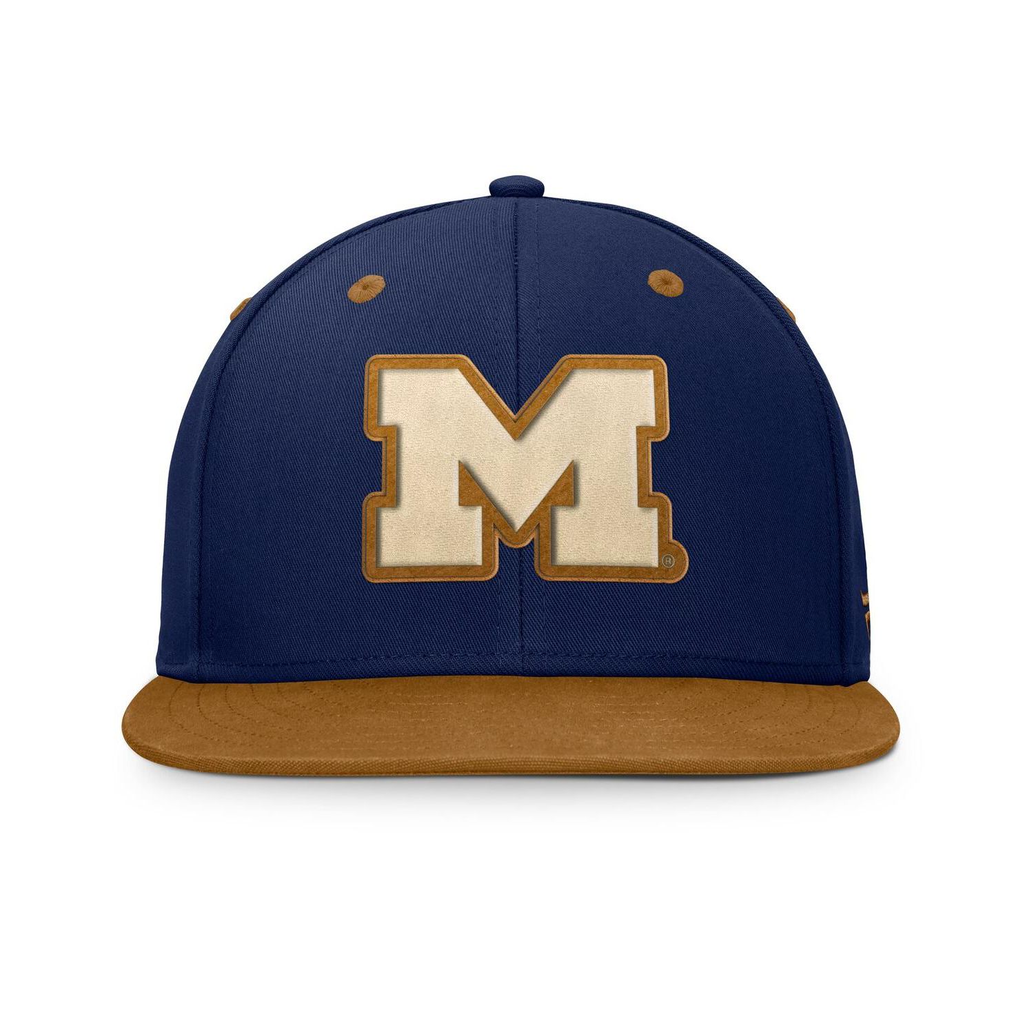 Men's Navy/Brown Michigan Wolverines Noboa Fitted Hat
