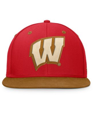 Men's Red/Brown Wisconsin Badgers Noboa Fitted Hat