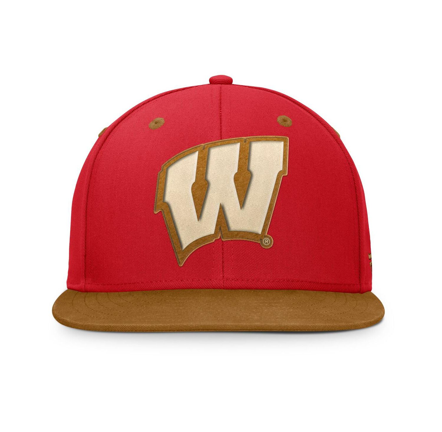 Men's Red/Brown Wisconsin Badgers Noboa Fitted Hat