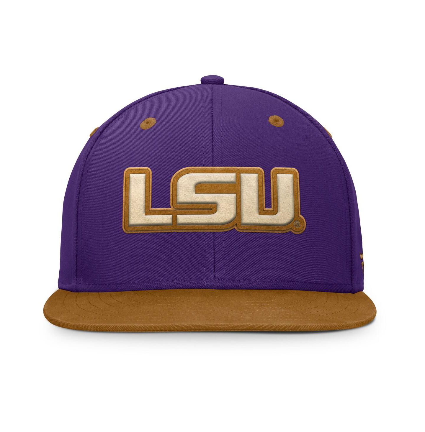 Мужская кепка Fanatics Purple/Brown LSU Tigers Noboa Fitted Hat — фото 2