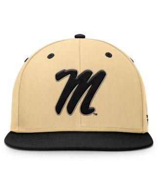 Men's Khaki/Black Ole Miss Rebels Balance Fitted Hat