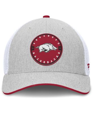 Men's Heather Gray/White Arkansas Razorbacks Trigger Flex Hat