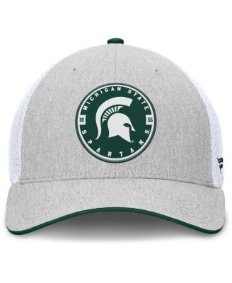 Men's Heather Gray/White Michigan State Spartans Trigger Flex Hat