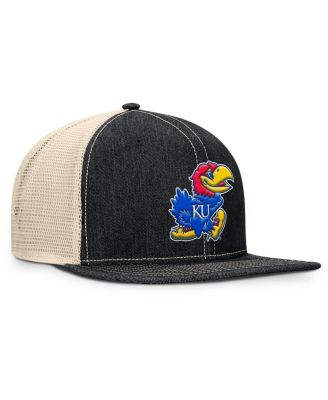 Men's Black/Natural Kansas Jayhawks Legend Trucker Snapback Hat