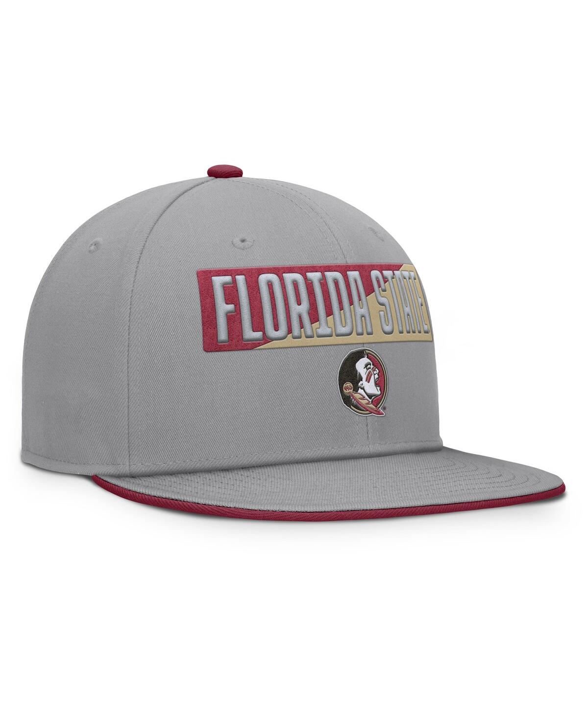Fanatics Men's Gray Florida State Seminoles Duo Snapback Hat In Gray