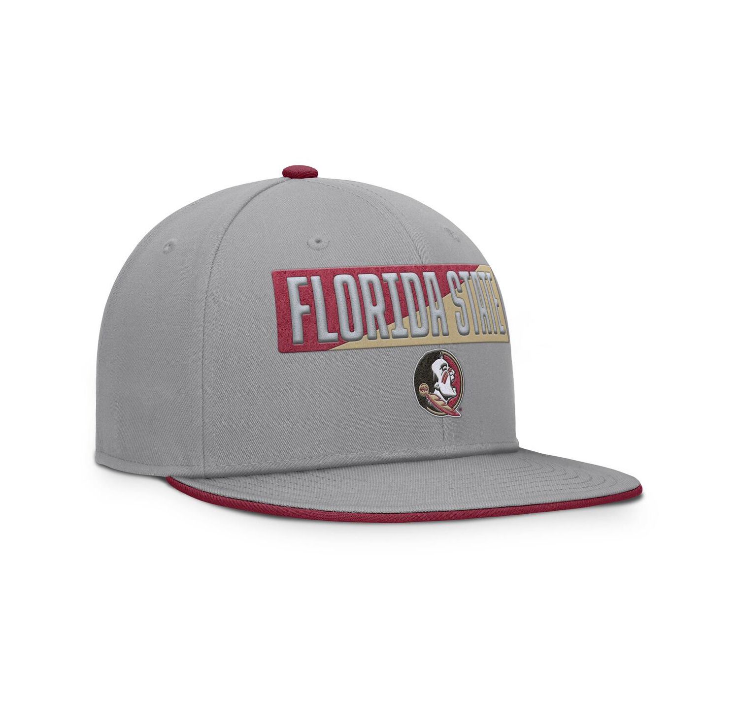 Men's Gray Florida State Seminoles Duo Snapback Hat