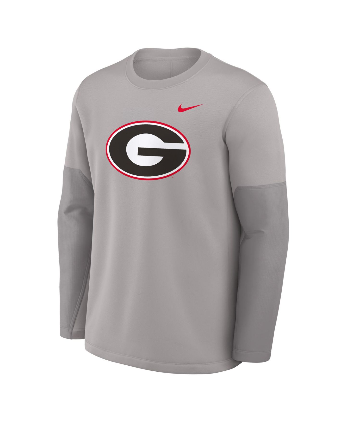 Мужская футболка Nike Gray Georgia Bulldogs 2025 Sideline Coach Performance Long Sleeve — фото 5