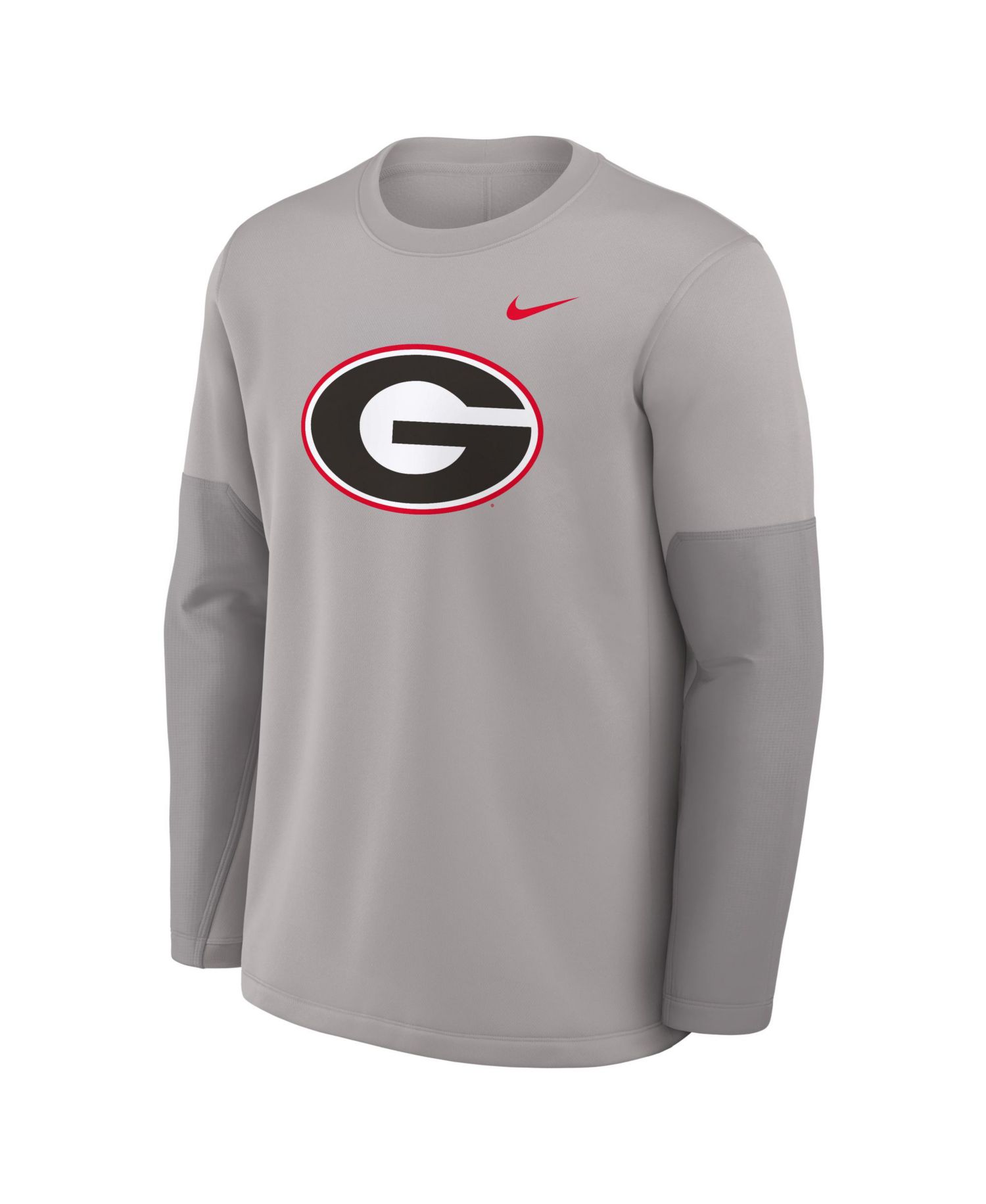 Men's Gray Georgia Bulldogs 2025 Sideline Coach Performance Long Sleeve T-Shirt