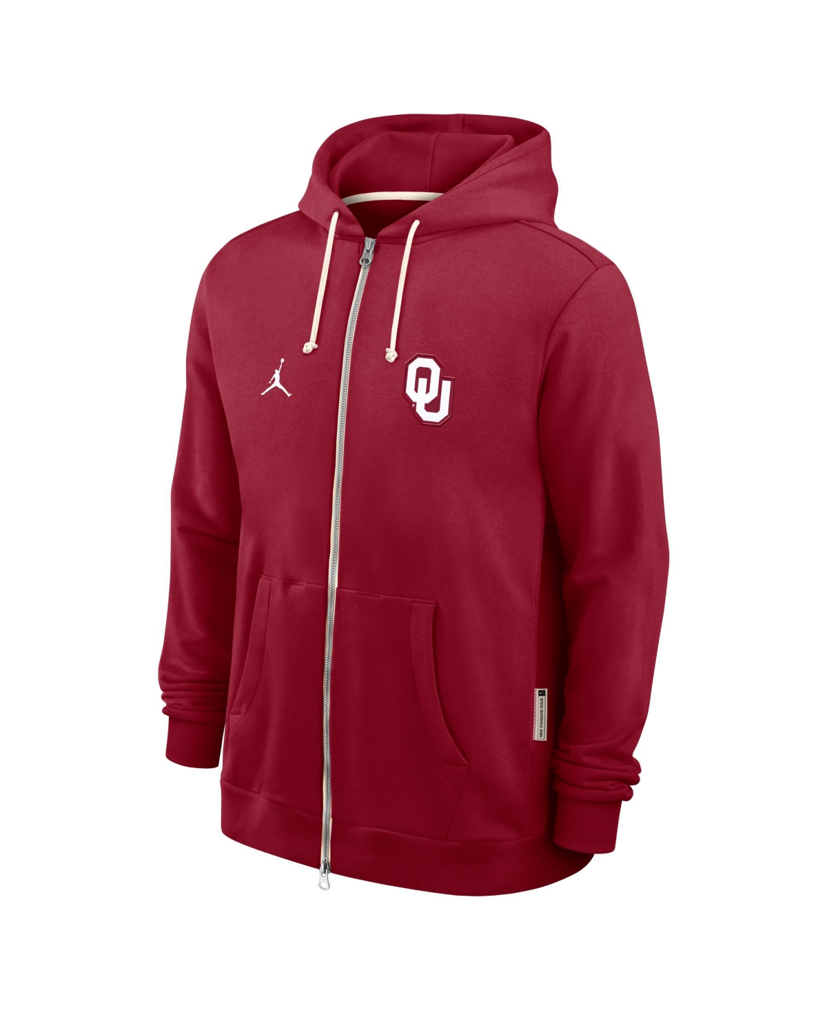 Jordan Men's Oklahoma Sideline  Brand Dri-fit College Full-zip Hoodie In Red
