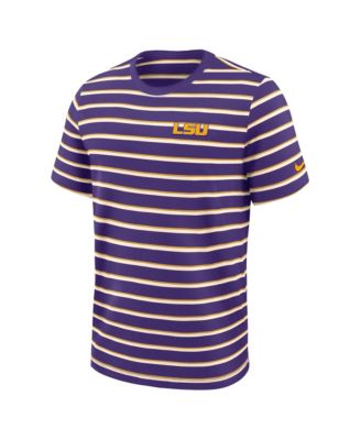 Men's Purple LSU Tigers Athletic Prep Legacy Summit Stripe T-Shirt