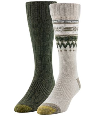 Gold Toe - Men's 2-Pack Fairisle Border Reinforced Toe Crew Socks