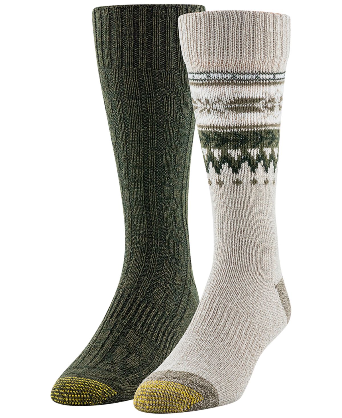 Мужские носки Fairisle Border Crew с усиленным носком из 2 упаковок