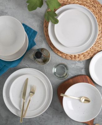 Speckled White 12 Pc. Dinnerware Set, Service for 4, Exclusively at Macy's