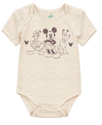 Baby Boys 3-Pack Mickey Mouse Short Sleeve Bodysuit
