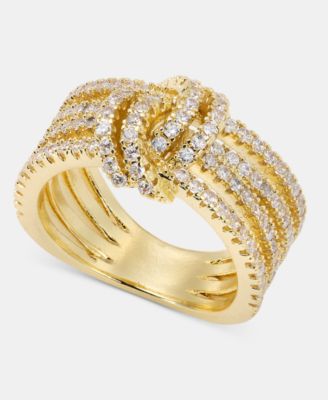 I.N.C. International Concepts - Pav&eacute; Knotted Multi-Row Band Ring