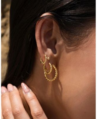 Medium Braided Hoop Earrings