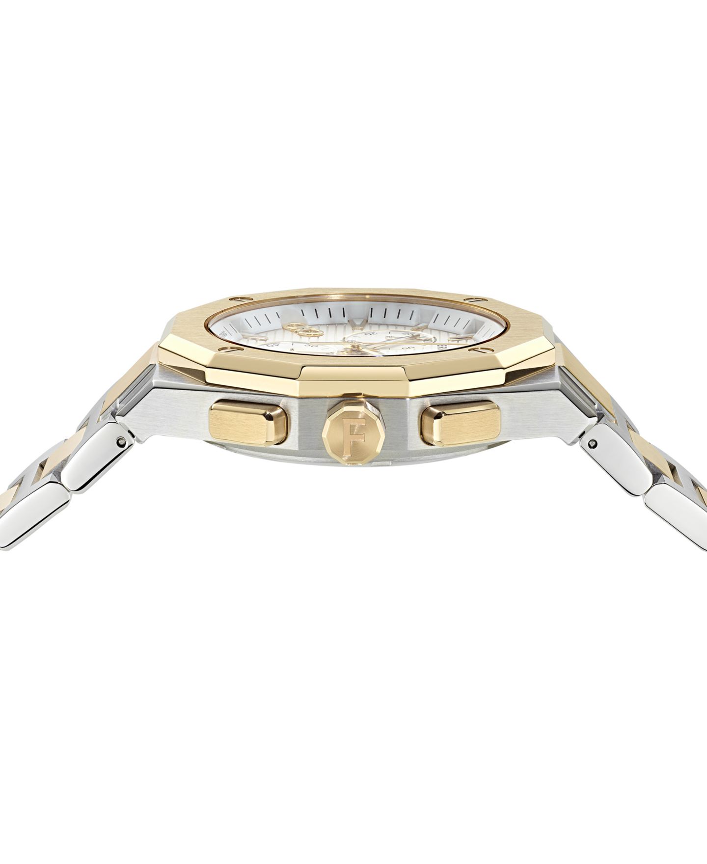 Мужской хронограф Ferragamo Swiss Edge на двухцветном стальном браслете, 42 мм — фото 2