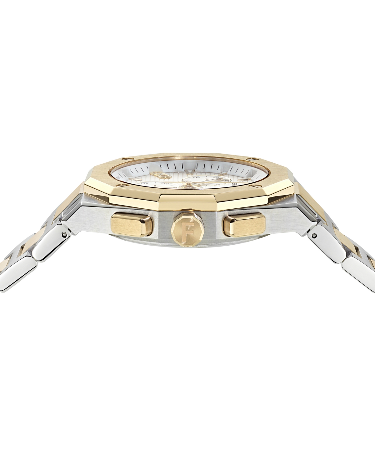 Ferragamo Men's Swiss Chronograph Edge Two-tone Stainless Steel Bracelet Watch 42mm In Multi