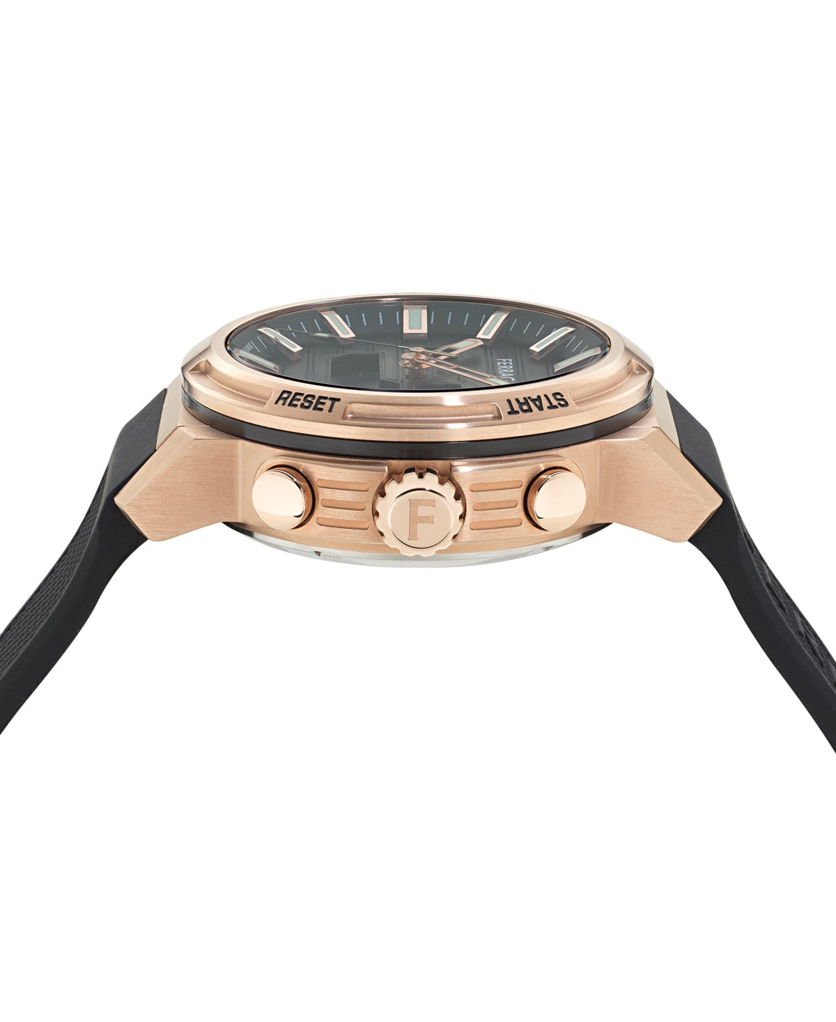 Часы Ferragamo Sport Anadigit Men's Rose Gold Case Black Digital Dial Strap Watch, 43mm — фото 3