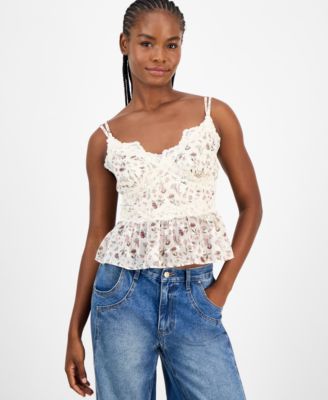 And Now This - Women's Lace-Trim Tie-Back Tank