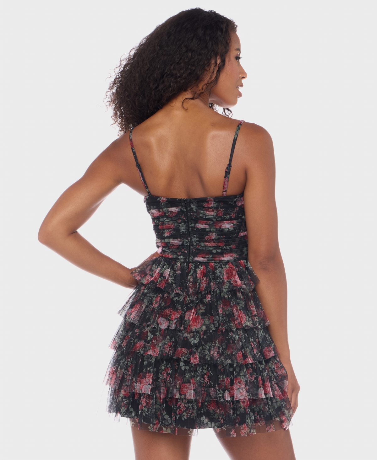 B Darlin Juniors' Strapless Straight-neck Fit & Flare Dress In Black