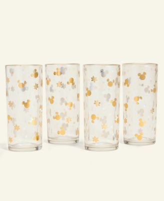 Disney | Macy's - Tall Icon Mickey Mouse Glassware, Set of 4