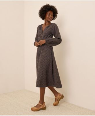 Organic Cotton Coastal Double Gauze Poet Sleeve Dress