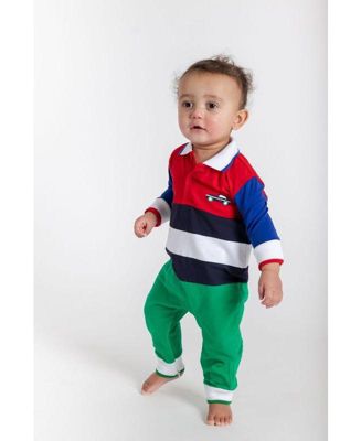 Baby Boys Jersey Knit Longall With Race Car