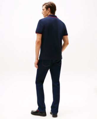 Men's Seasonal Embroidered Crest Regular Fit Tipped Polo Shirt