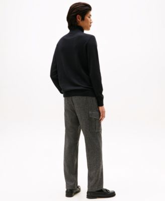 Men's Regular-Fit Pima Cotton Cashmere Blend Solid Turtleneck Sweater