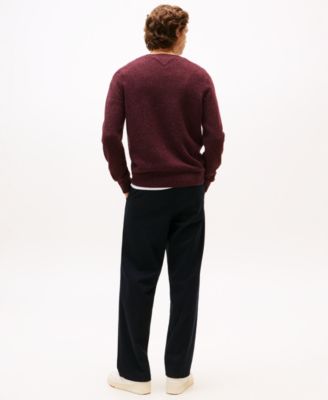 Men's Lambswool Blend Donegal Crewneck Sweater