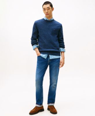 Men's Lambswool Blend Donegal Crewneck Sweater
