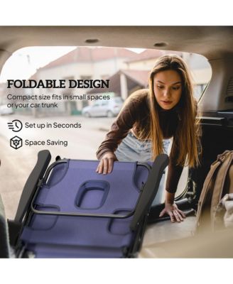 Folding Lounge Chair w/ Reclining Back, ning Chair, Light