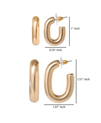 Gold-Tone Hoop Earring Set