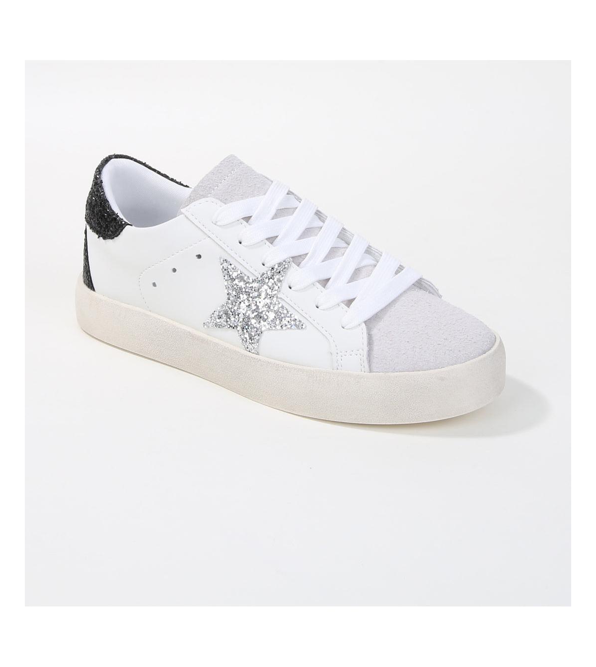 Lillie Glitter Star Sneakers - Silver